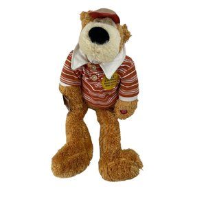 Chantilly Lane Plush Musical Brown Bear Stuffed Animal "When You're Smiling"